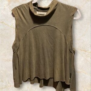 We The Free/ Free People Olive Green Crop Top